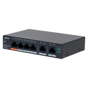 Коммутатор POE Dahua DH-CS4006-4GT-60 (4 x 1 Gigabit/ 2 Uplink x 1 Gigabit/ POE 250m/ Cloud/Web Managed/ Dolynk management/ VLAN/ 60W)